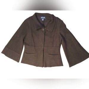 Willi Smith Brown Wool Jacket Size Large